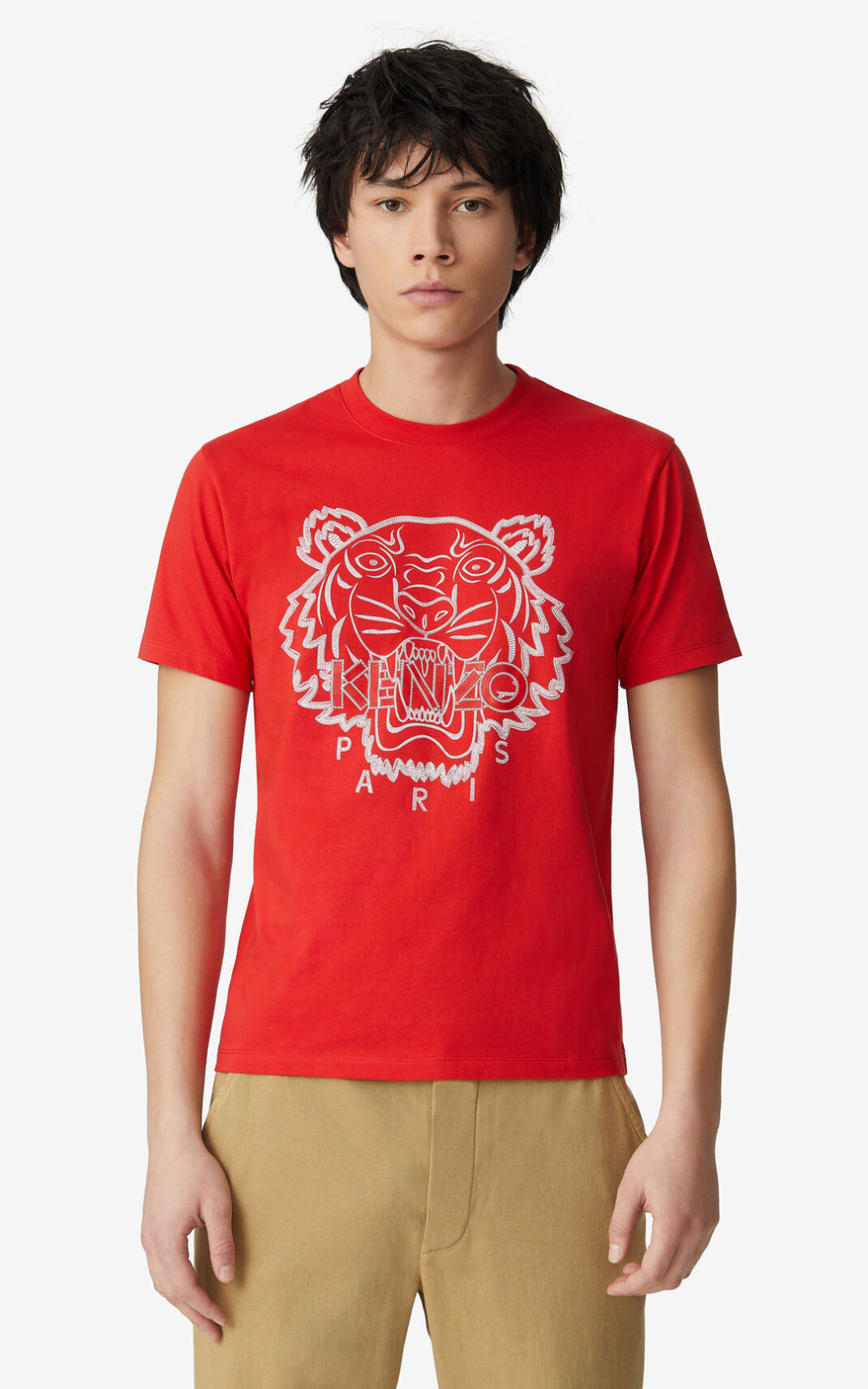 Kenzo Tiger T Shirt Red For Mens 9013TBCPI